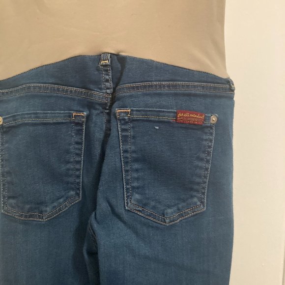 7 for all mankind maternity over bump skinny jeans - Picture 6 of 7